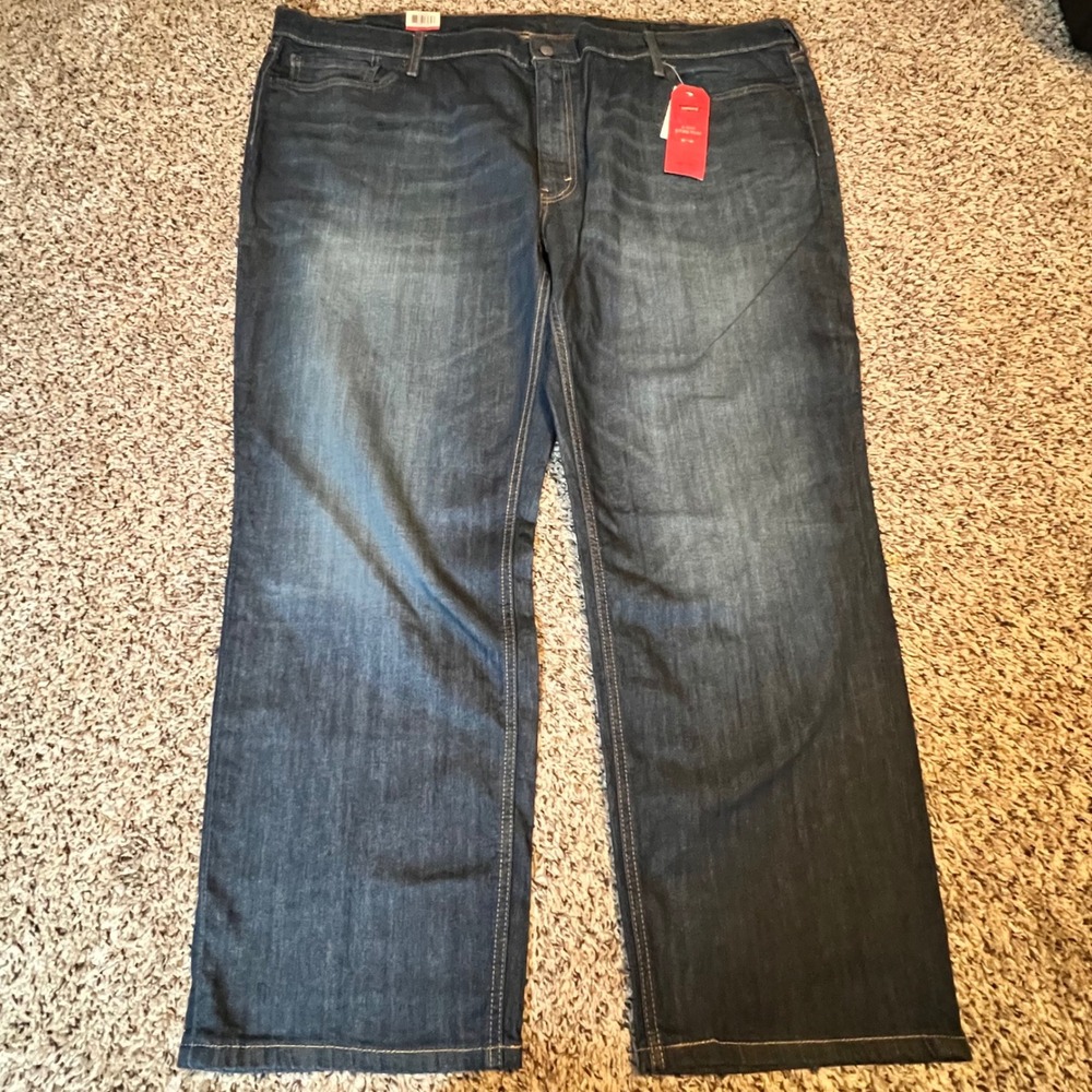 Levis 541 Athletic Taper Mens Jeans 50x30 Dark Wash Blue 2-Way Stretch 187570003